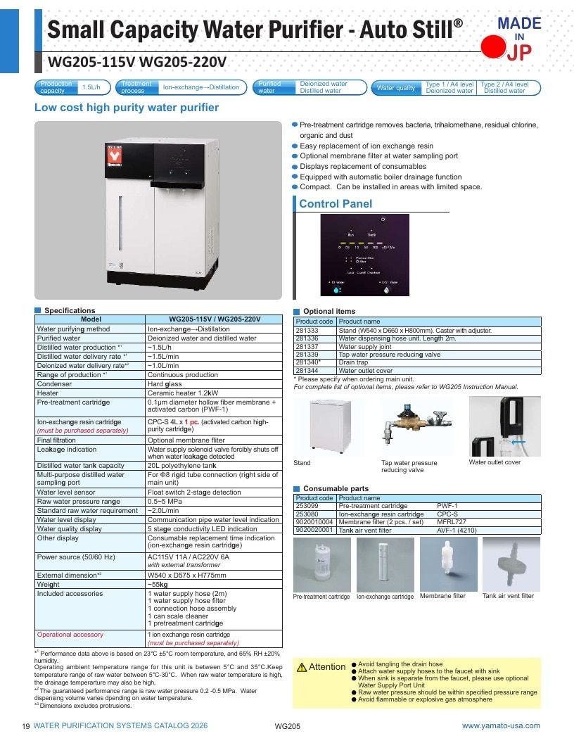 Yamato Scientific America Laboratory Equipment Catalog Weekly Ad January 1 - December 31, 2026