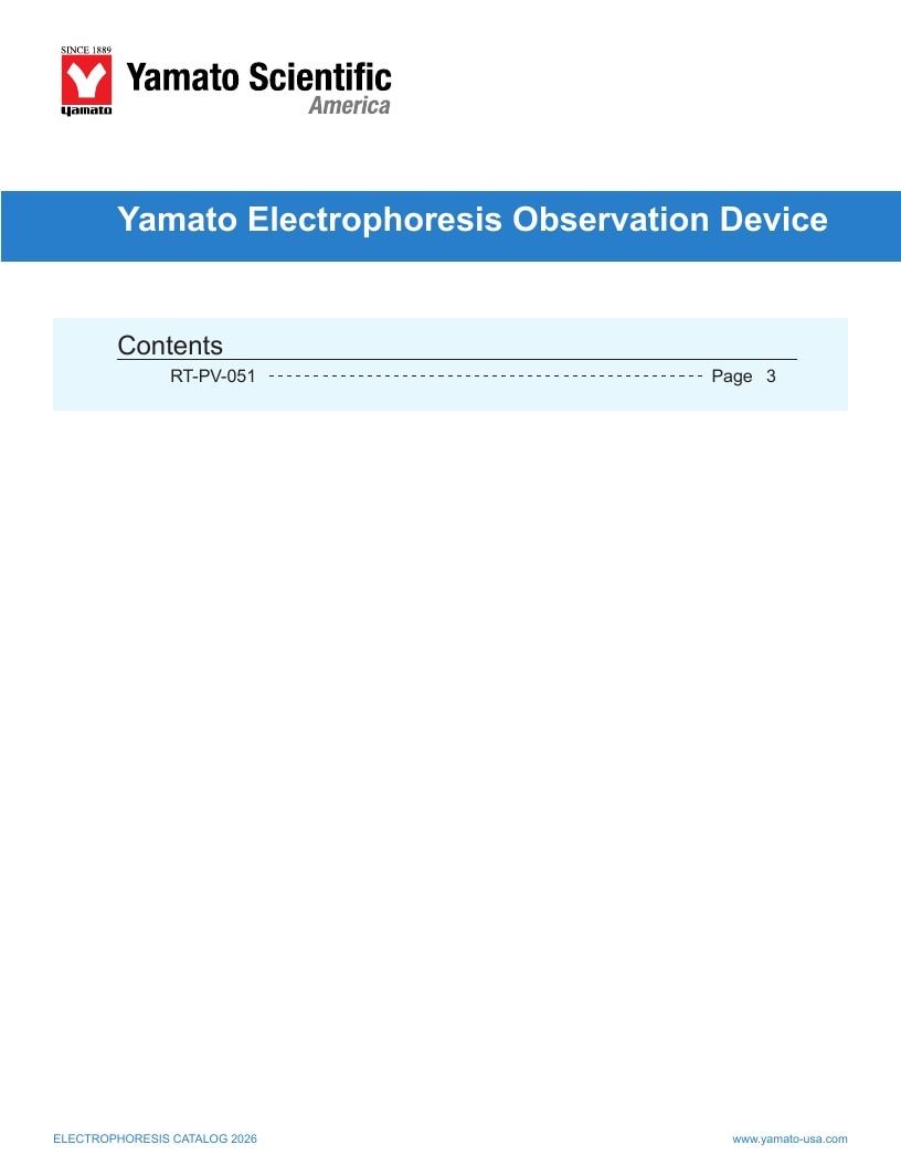 Yamato Scientific America Laboratory Equipment Catalog Weekly Ad January 1 - December 31, 2026
