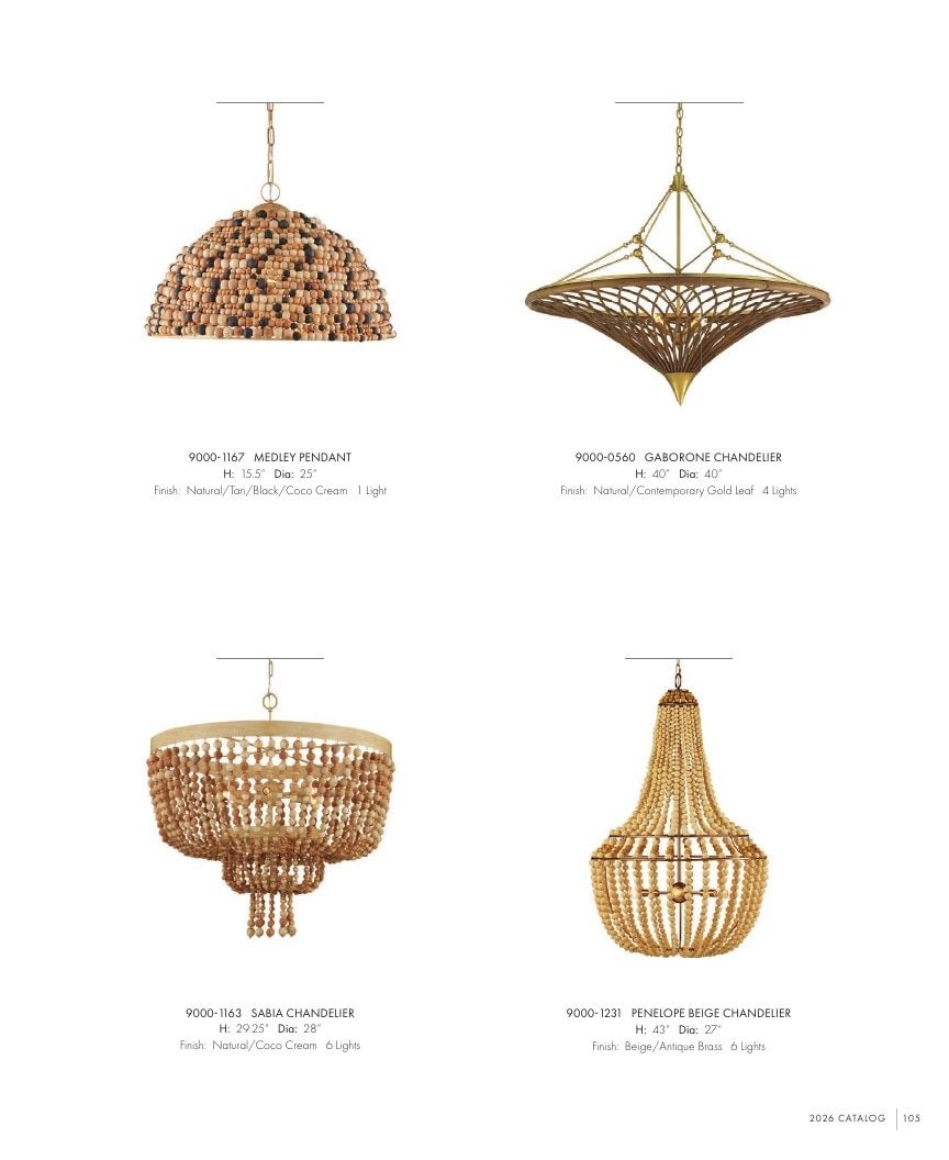 Currey & Company Lighting Collection Catalog Weekly Ad January 1 - December 31, 2026