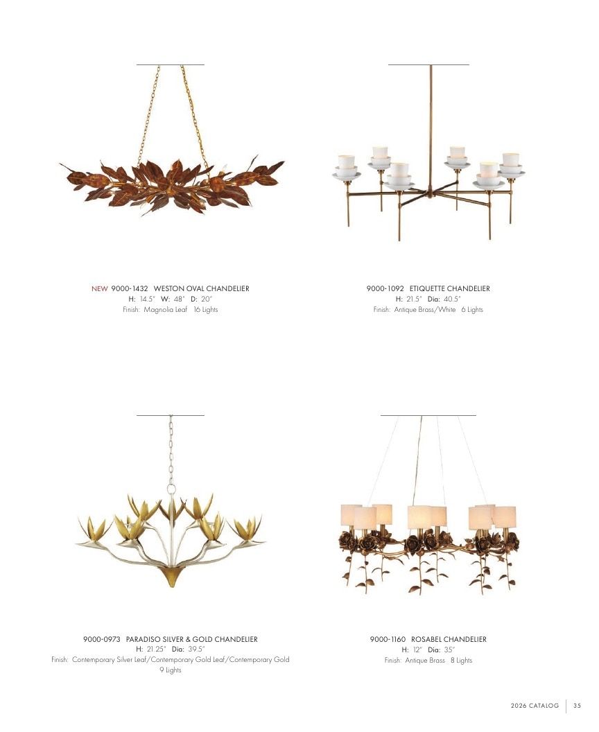 Currey & Company Lighting Collection Catalog Weekly Ad January 1 - December 31, 2026