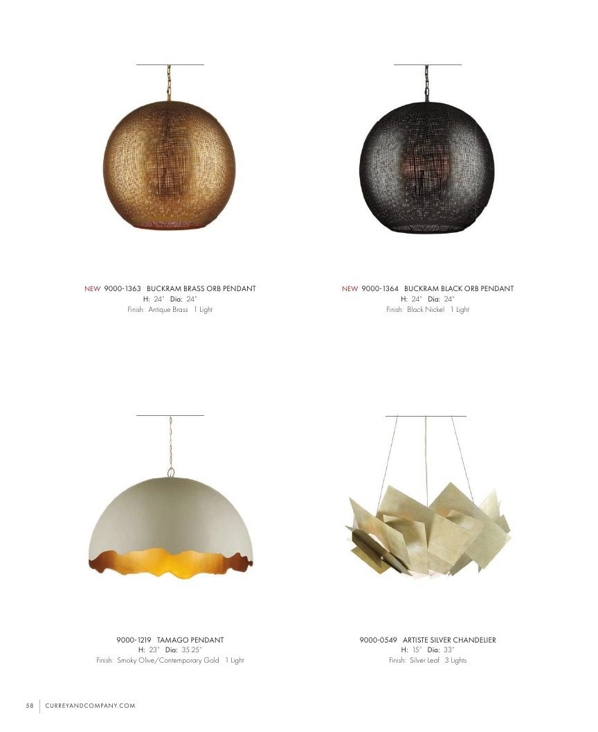 Currey & Company Lighting Collection Catalog Weekly Ad January 1 - December 31, 2026