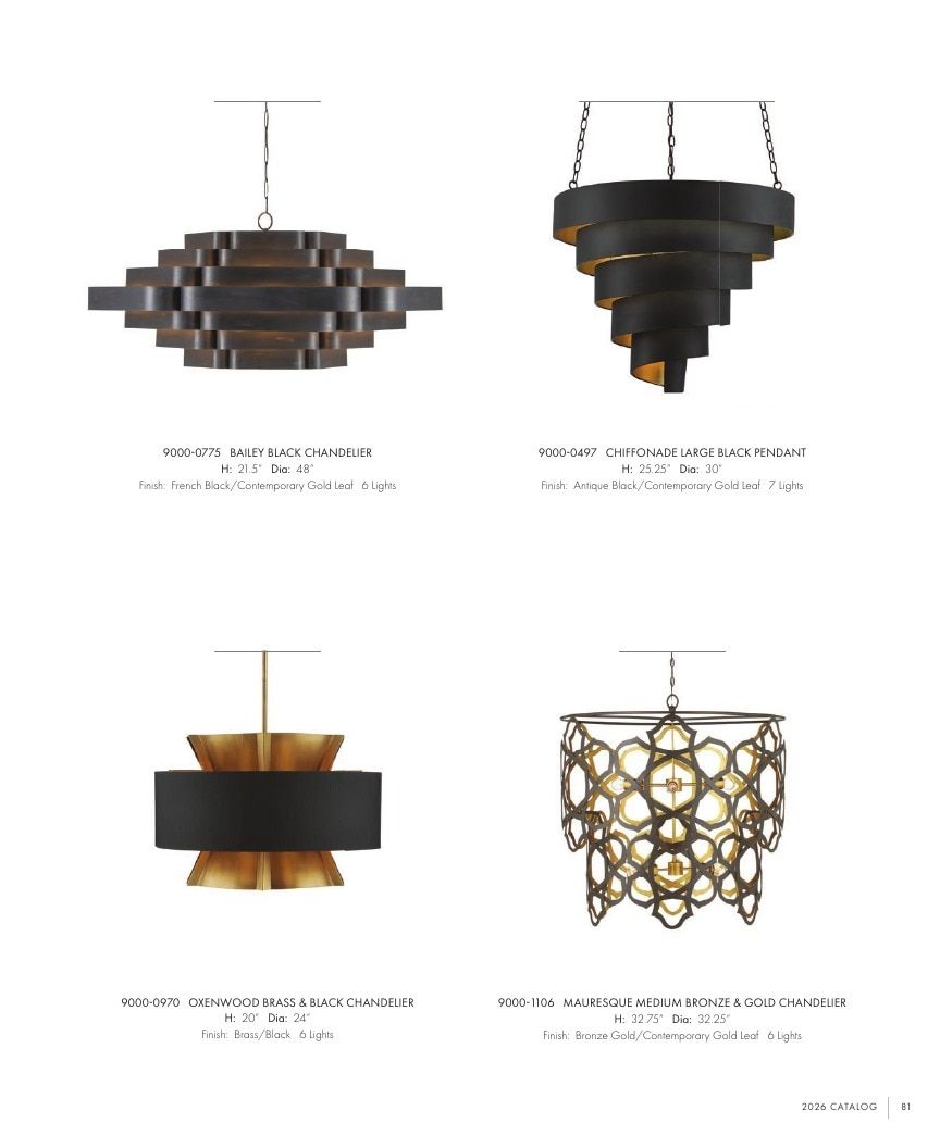 Currey & Company Lighting Collection Catalog Weekly Ad January 1 - December 31, 2026
