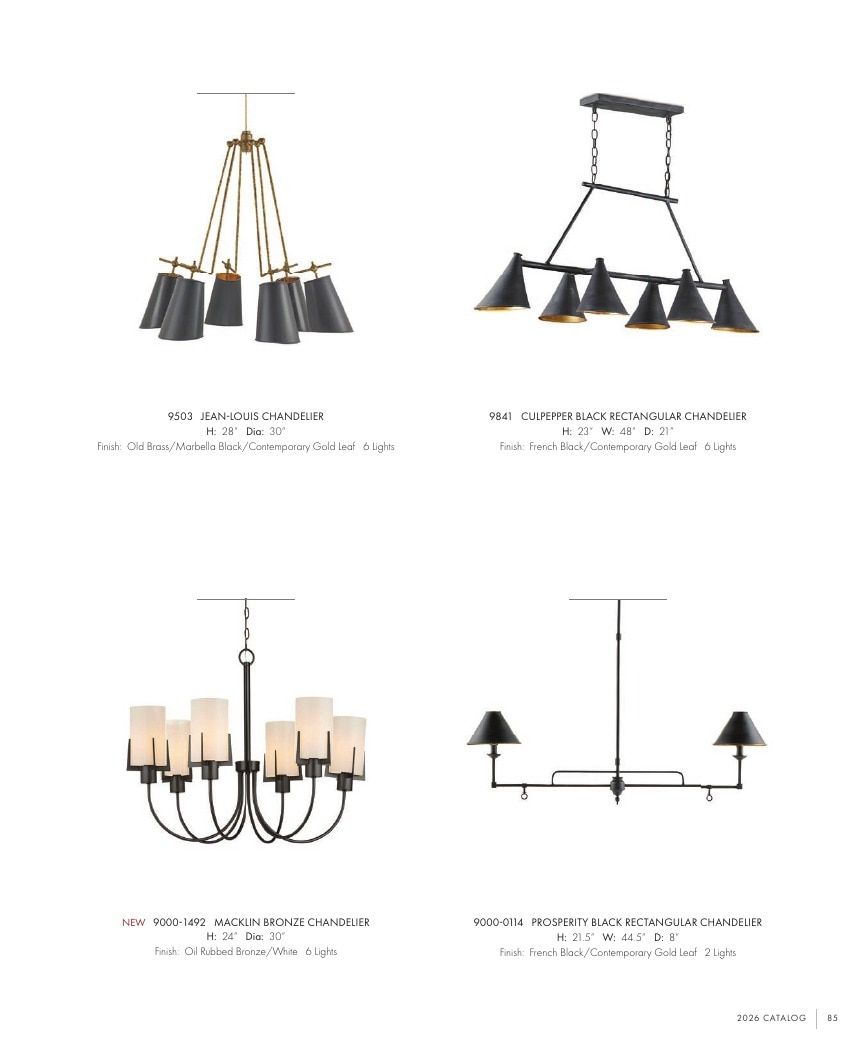 Currey & Company Lighting Collection Catalog Weekly Ad January 1 - December 31, 2026