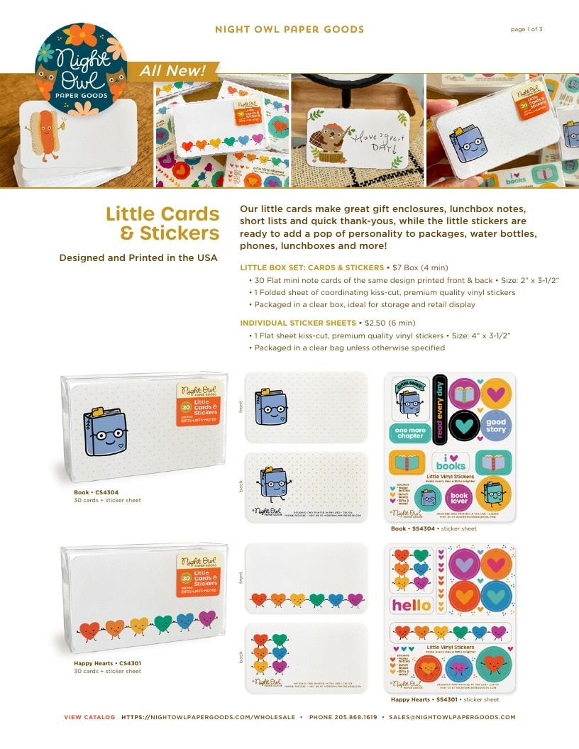 Night Owl Paper Goods Little Cards and Stickers Weekly Ad January 1 - December 31, 2026