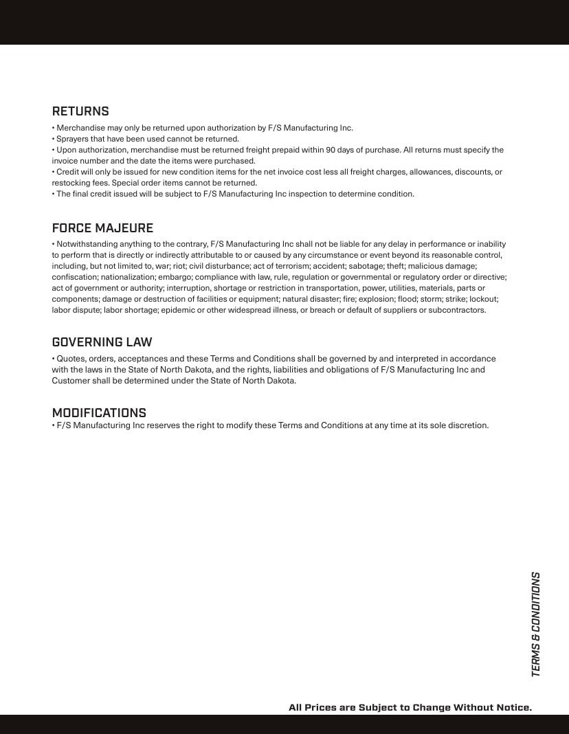 FS Manufacturing Agricultural Equipment Parts Catalog Weekly Ad January 1 - December 31, 2026