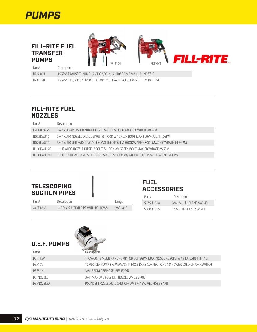 FS Manufacturing Agricultural Equipment Parts Catalog Weekly Ad January 1 - December 31, 2026