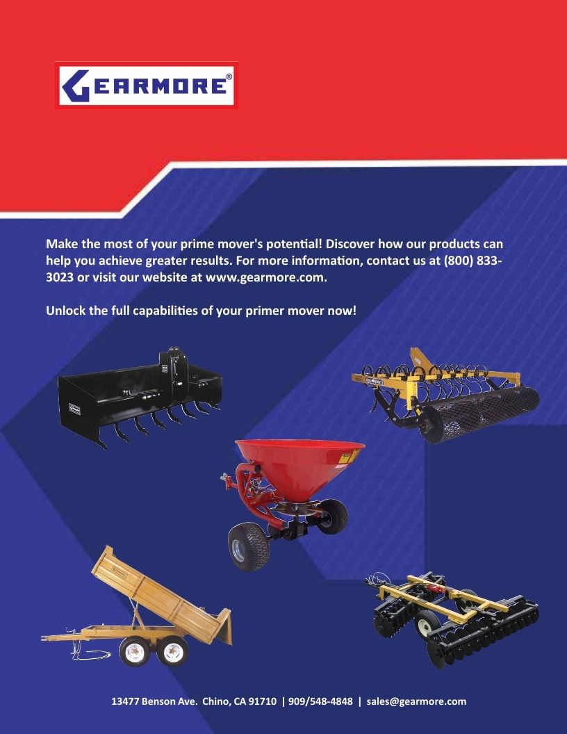 Gearmore Agricultural Equipment Catalog Weekly Ad January 1 - December 31, 2026