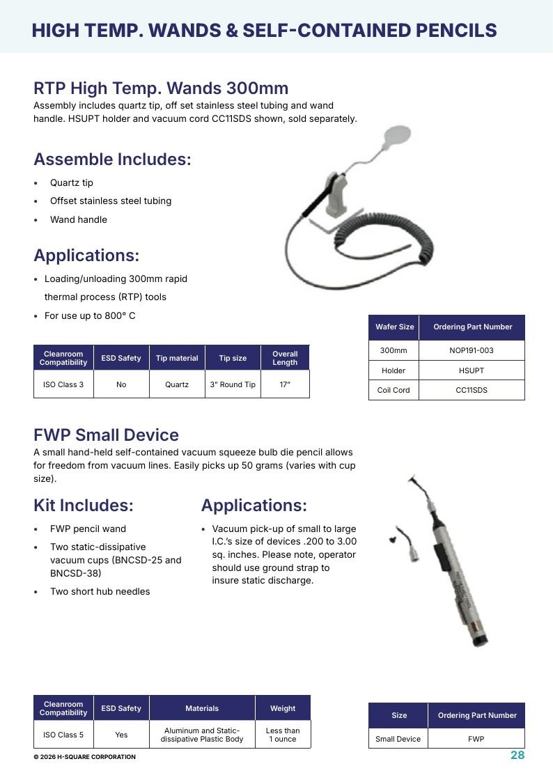 H-Square Semiconductor Handling Catalog Weekly Ad January 1 - December 31, 2026