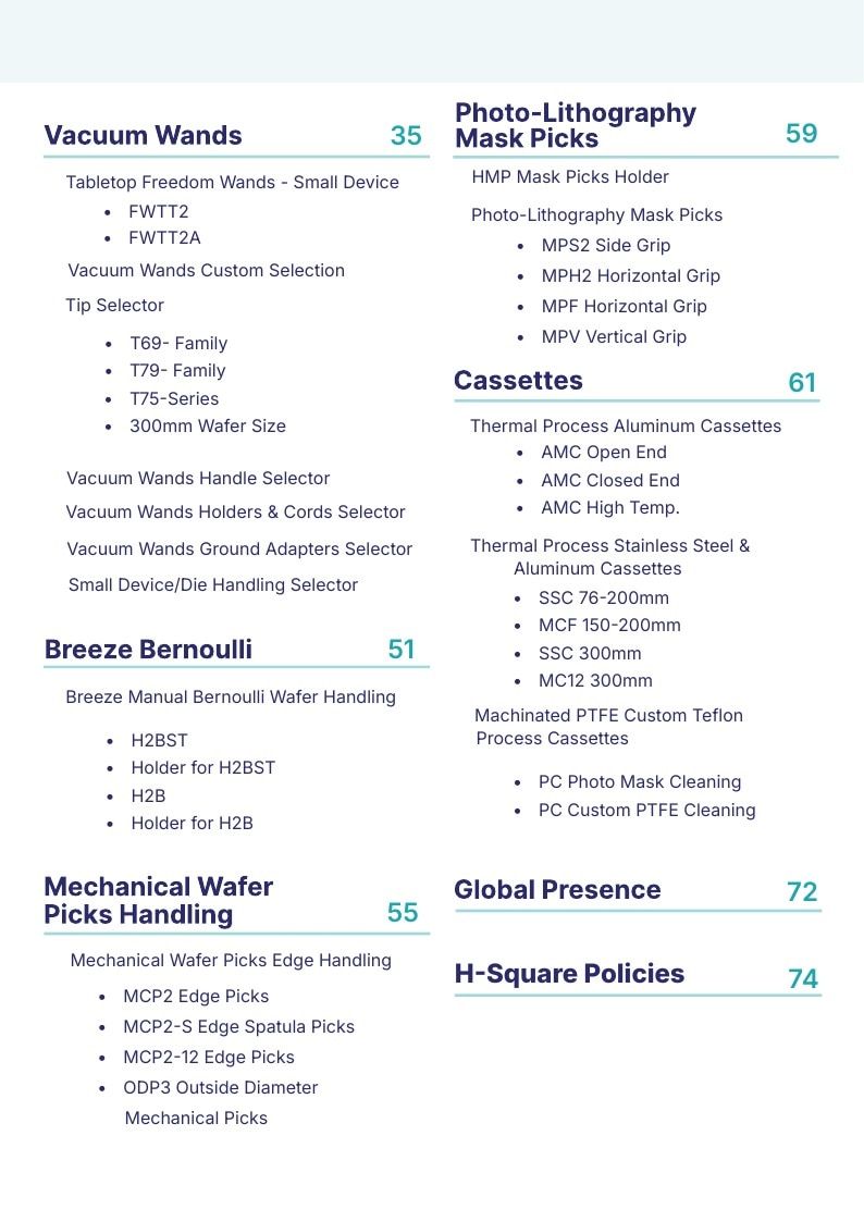 H-Square Semiconductor Handling Catalog Weekly Ad January 1 - December 31, 2026