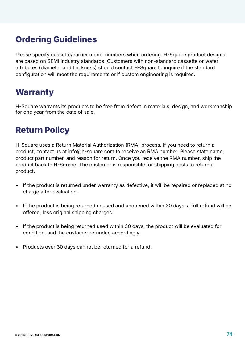 H-Square Semiconductor Handling Catalog Weekly Ad January 1 - December 31, 2026