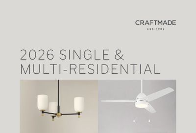 Craftmade Residential Lighting Catalog Weekly Ad January 1 - December 31, 2026