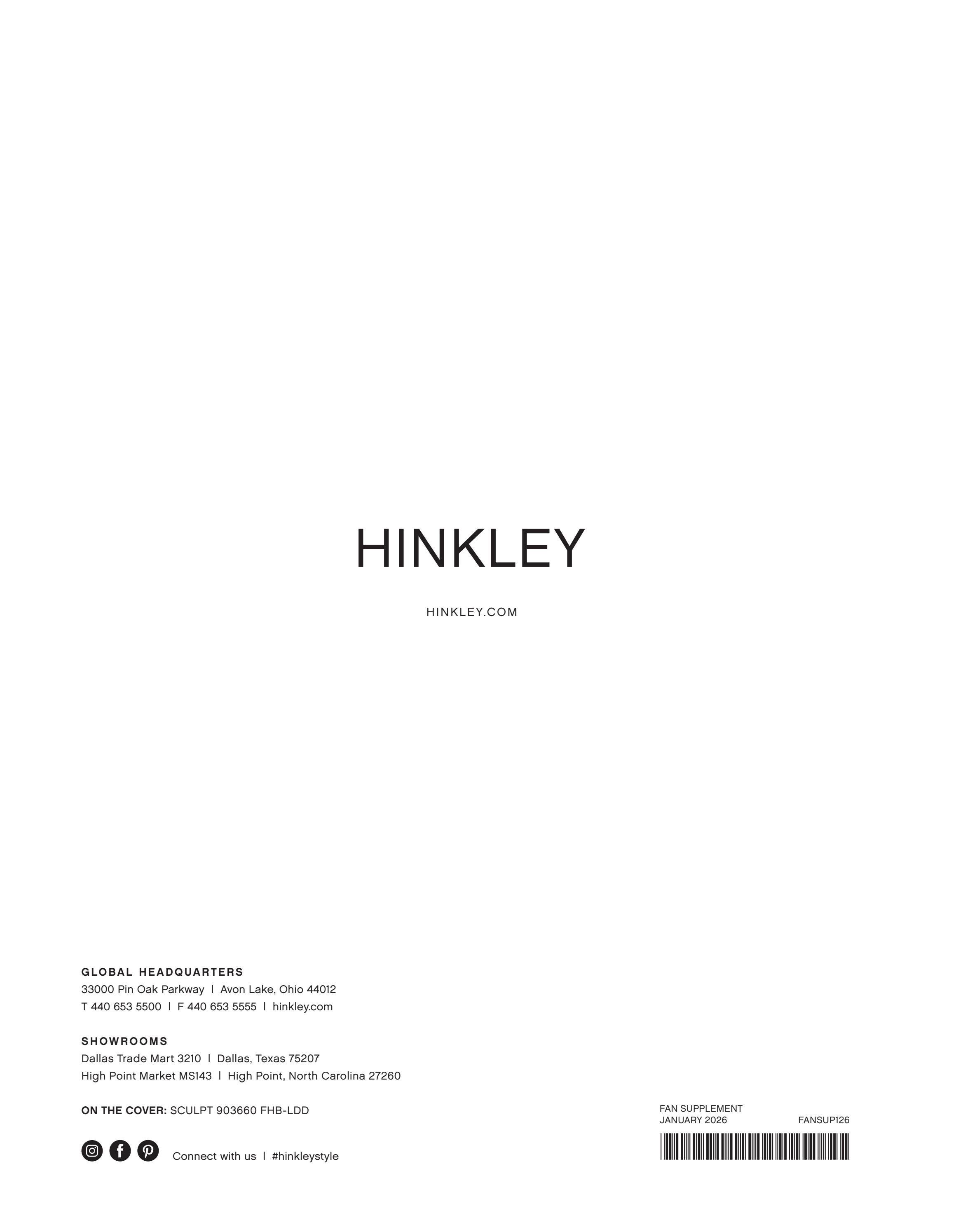Hinkley Fan Catalog Weekly Ad January 1 - December 31, 2026