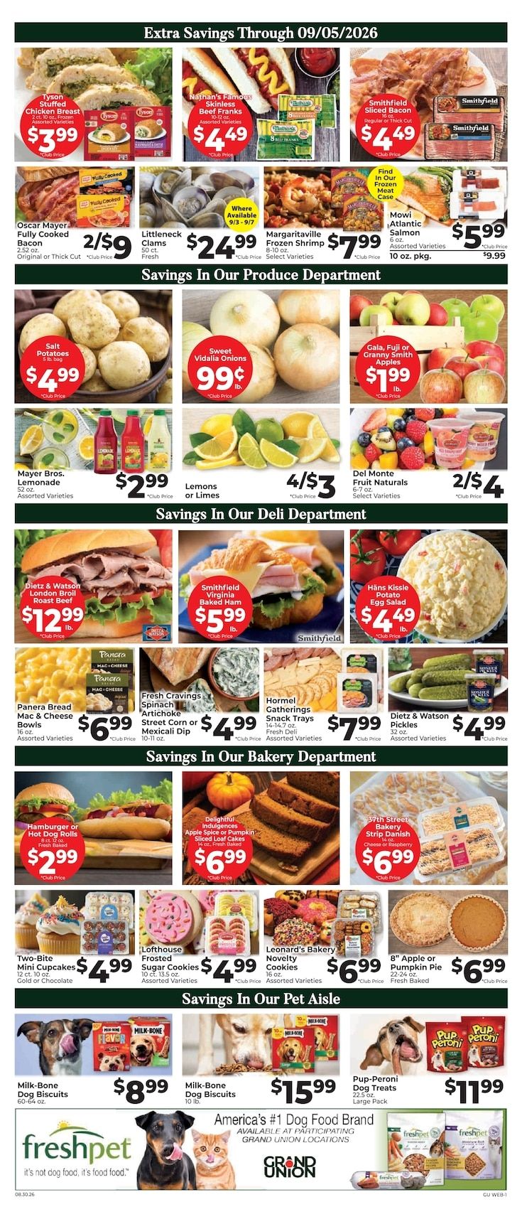 Grand Union (Rutland, VT) Weekly Ad August 30 - September 5, 2026