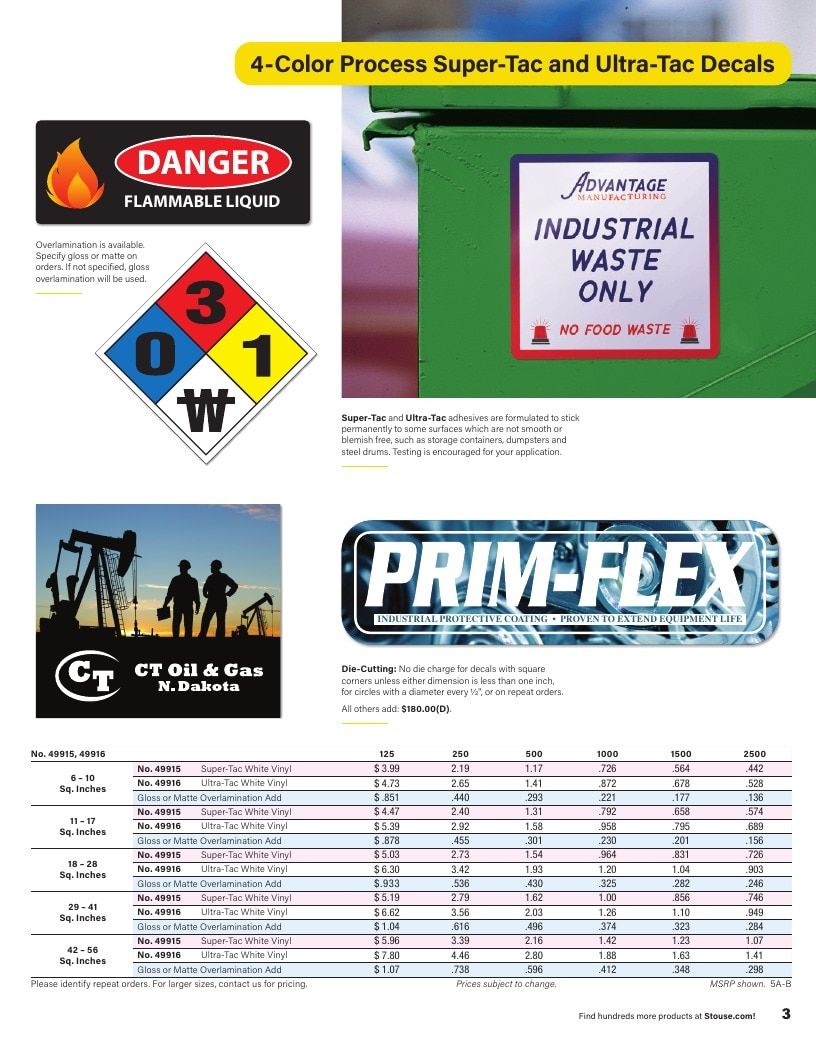 Stouse Industrial Labeling Catalog Weekly Ad January 1 - December 31, 2026