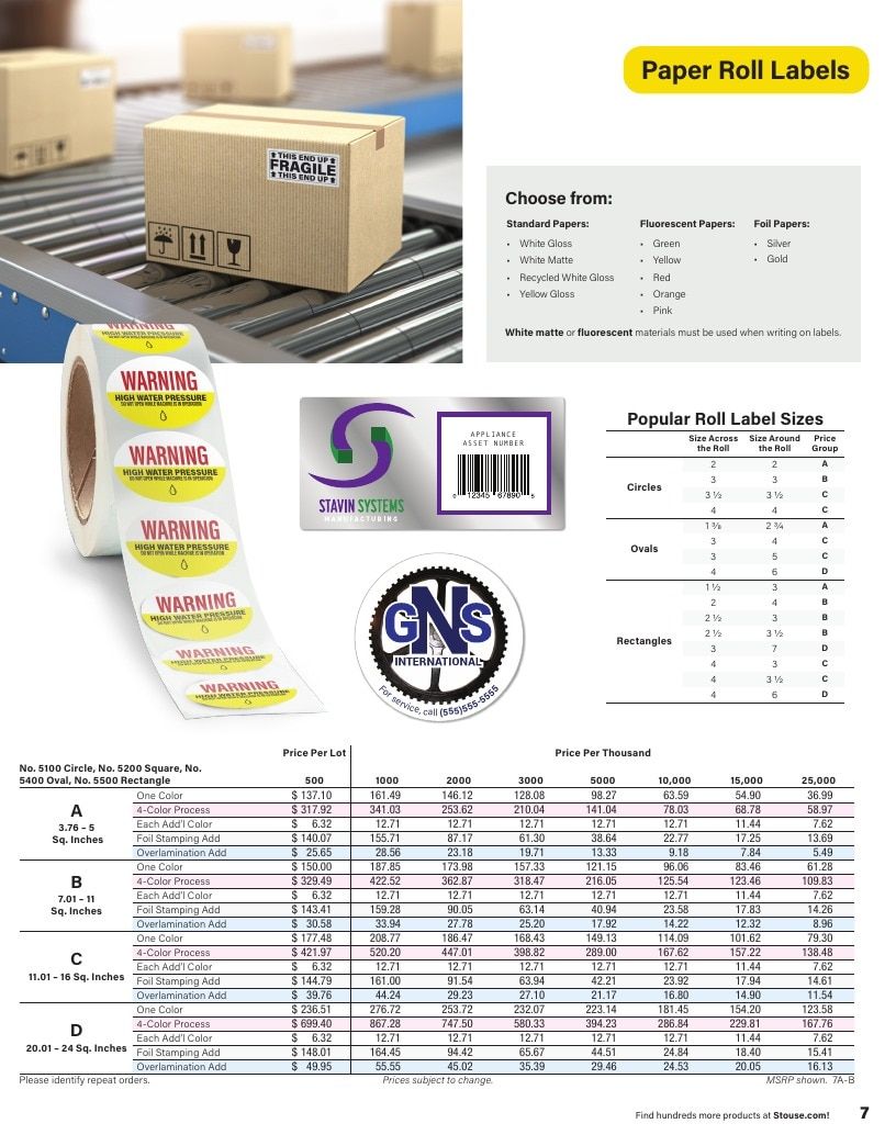Stouse Industrial Labeling Catalog Weekly Ad January 1 - December 31, 2026