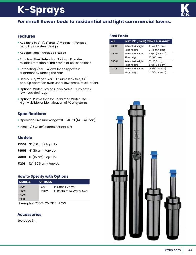 K-Rain Irrigation Products Catalog Weekly Ad January 1 - December 31, 2026
