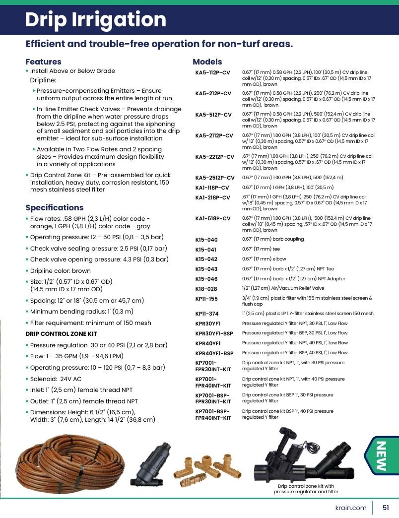 K-Rain Irrigation Products Catalog Weekly Ad January 1 - December 31, 2026