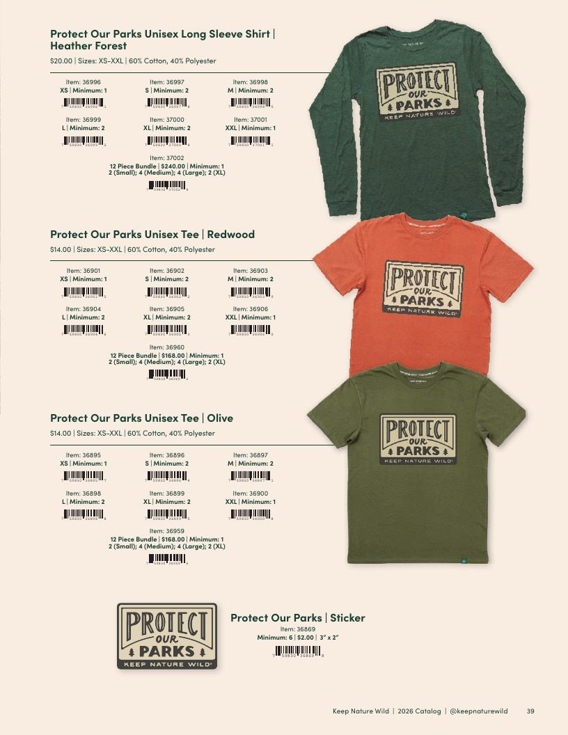 Keep Nature Wild Outdoor Apparel Catalog Weekly Ad January 1 - December 31, 2026