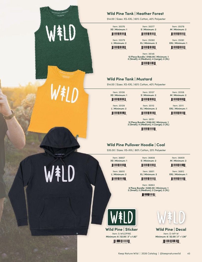 Keep Nature Wild Outdoor Apparel Catalog Weekly Ad January 1 - December 31, 2026
