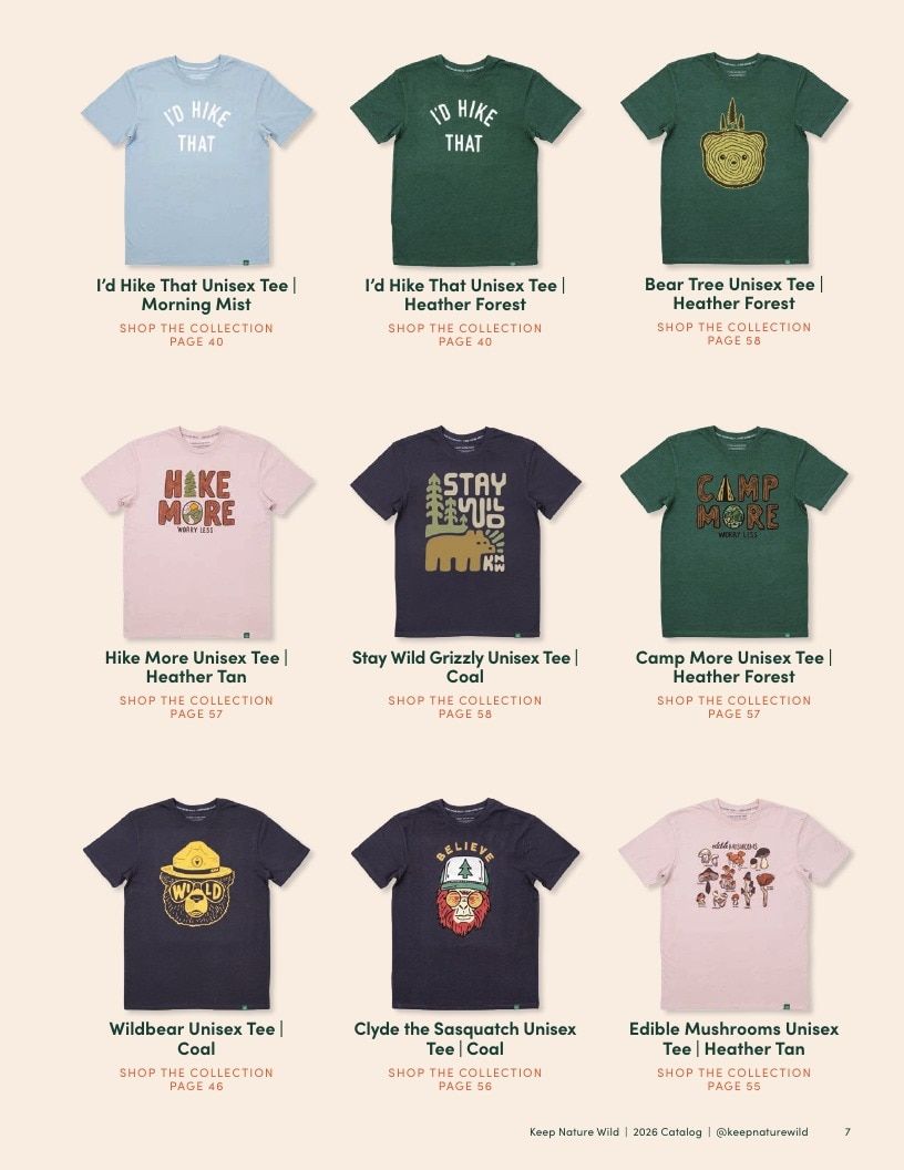 Keep Nature Wild Outdoor Apparel Catalog Weekly Ad January 1 - December 31, 2026