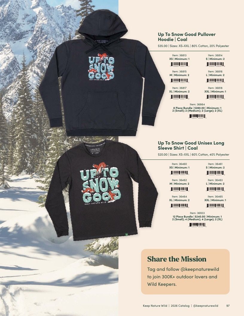 Keep Nature Wild Outdoor Apparel Catalog Weekly Ad January 1 - December 31, 2026