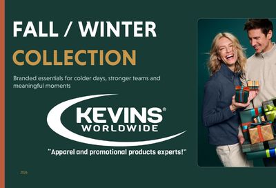 Kevin's Worldwide Fall and Winter Branded Products Catalog Weekly Ad January 1 - December 31, 2026