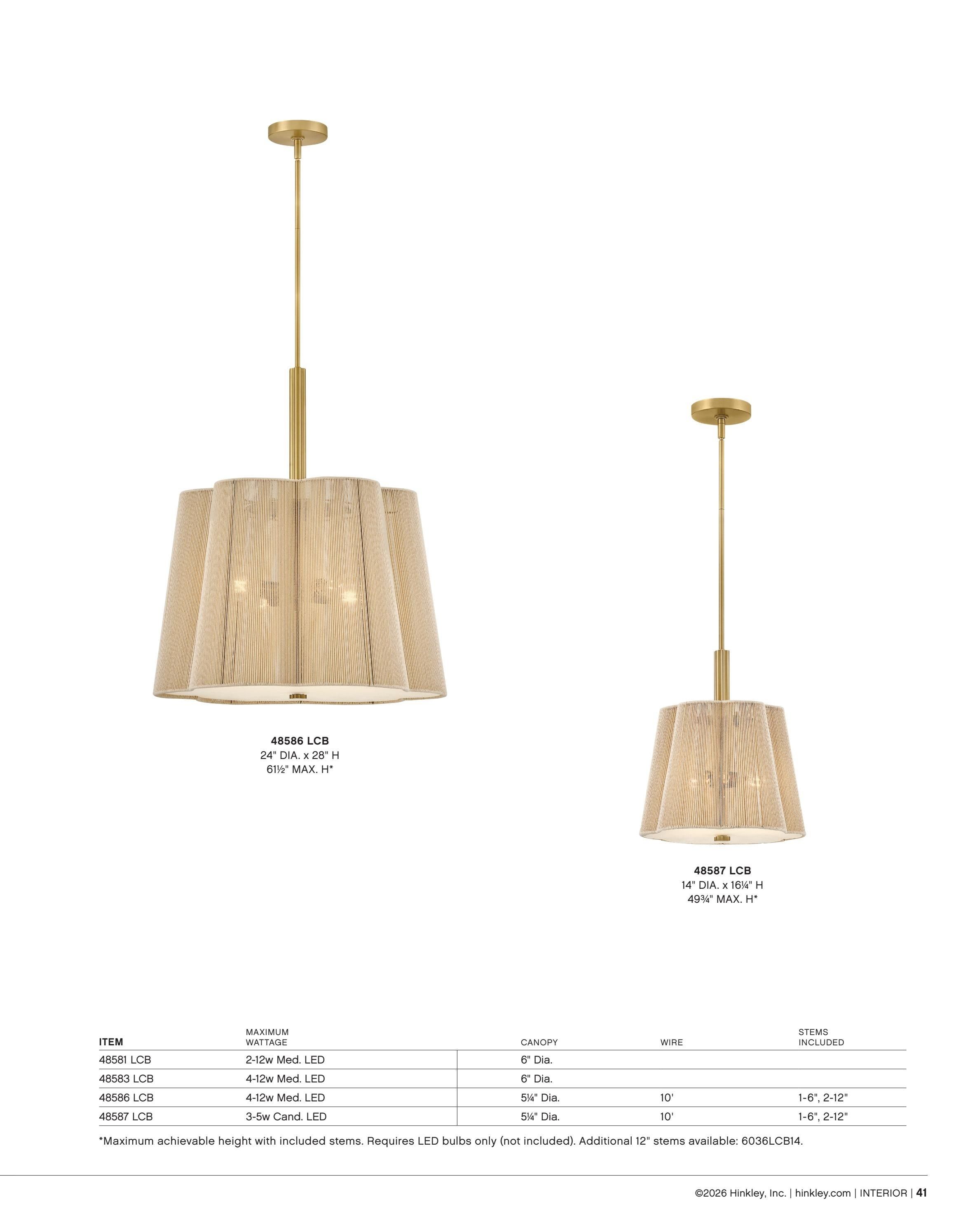 Hinkley Interior and Bath Lighting Weekly Ad January 1 - December 31, 2026