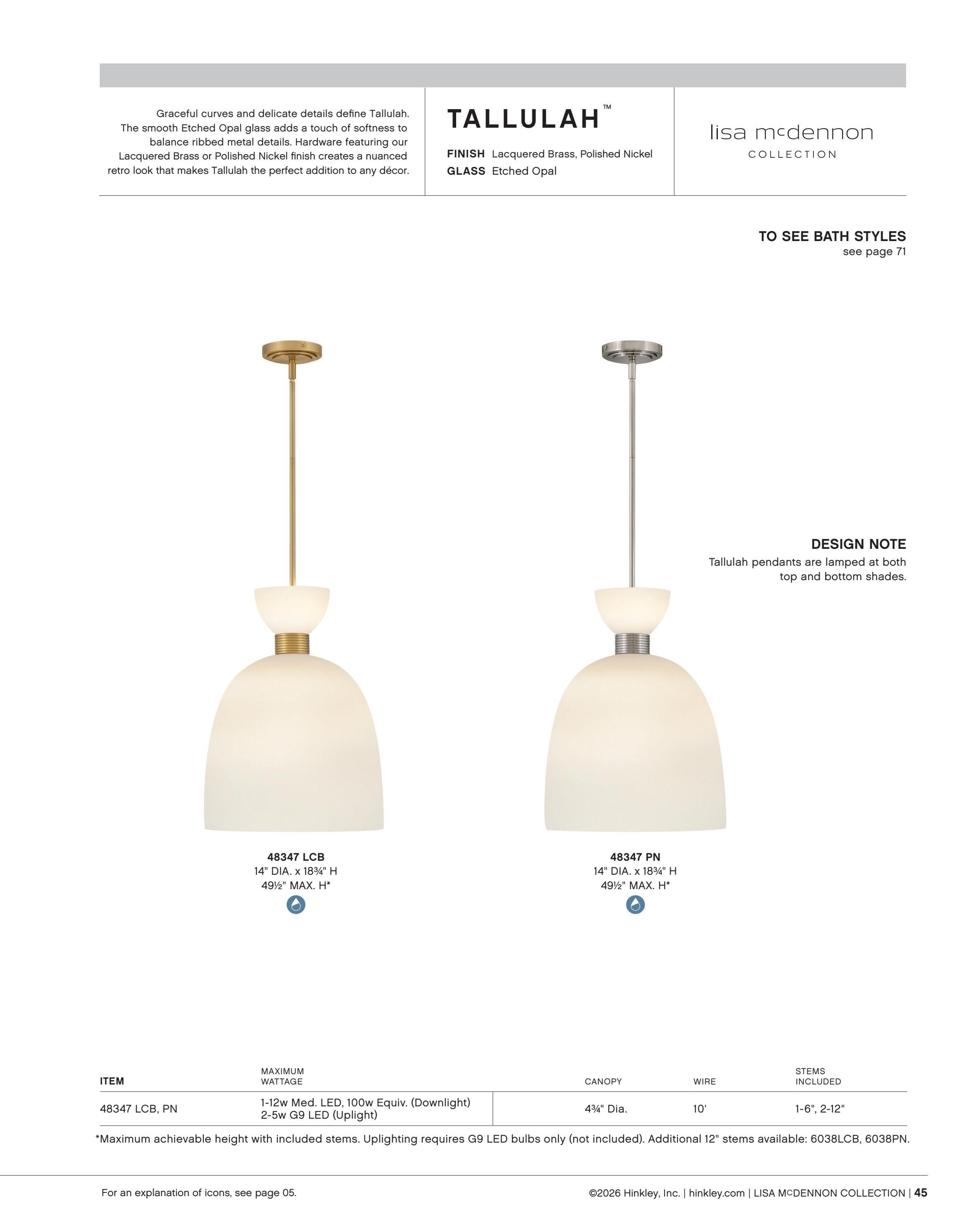 Hinkley Interior and Bath Lighting Weekly Ad January 1 - December 31, 2026