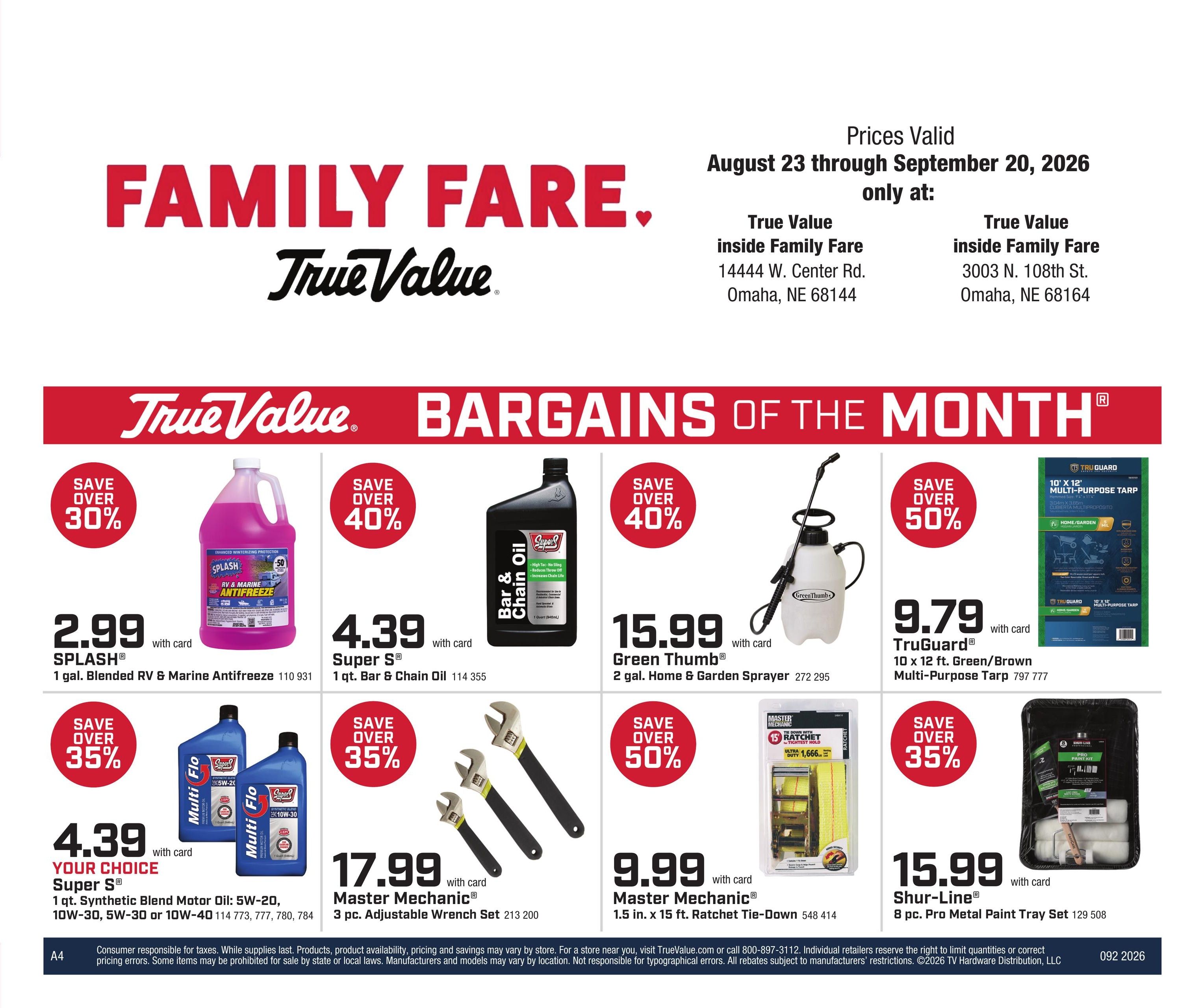 Family Fare (Omaha-West Point Area, NE) Weekly Ad August 30 - September 5, 2026