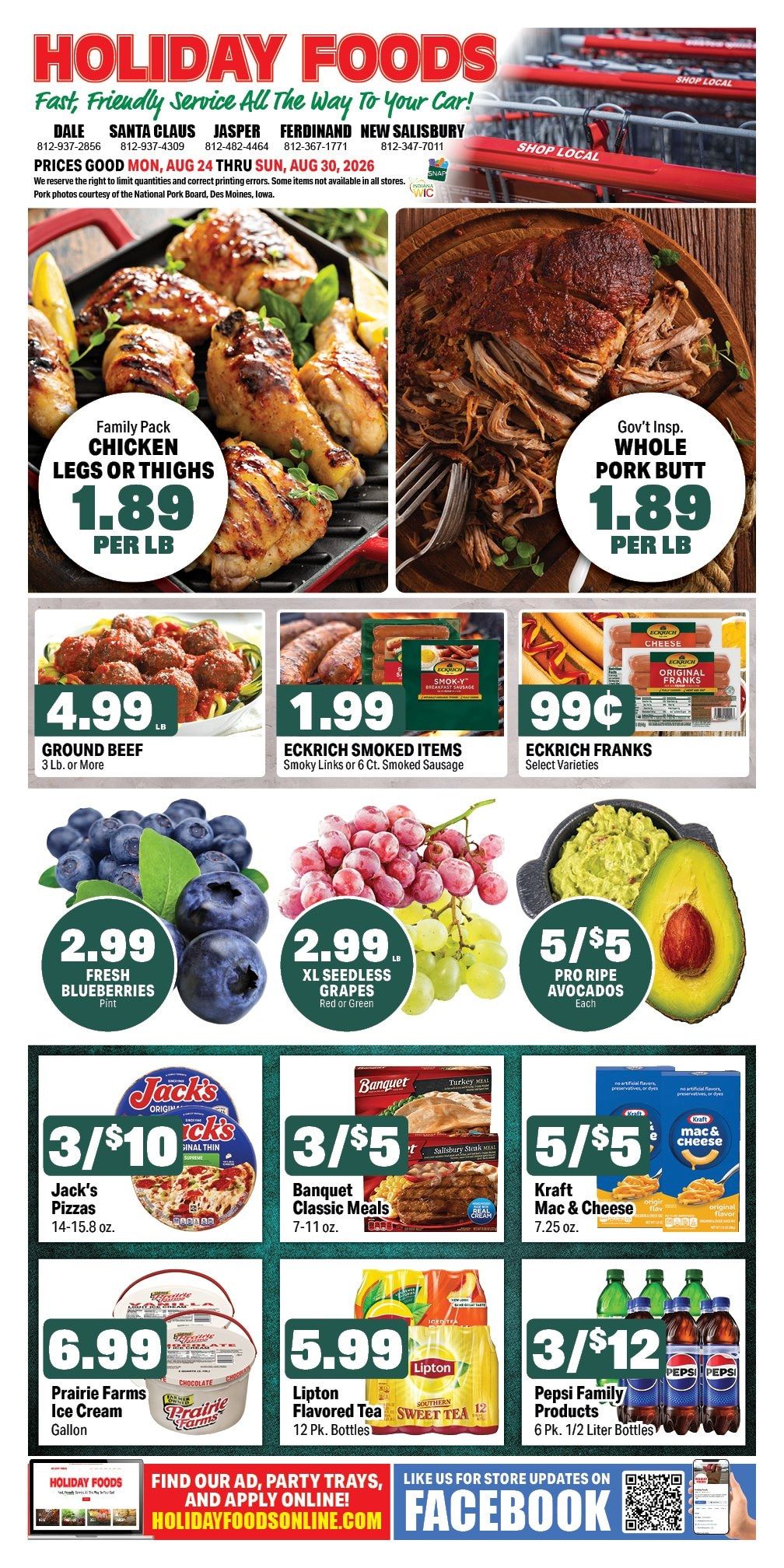 Holiday Foods (Indiana) Weekly Ad August 26 - September 1, 2026