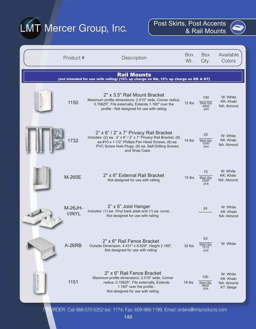 LMT Mercer Group Fence, Deck and Railing Products Catalog Weekly Ad January 1 - December 31, 2026