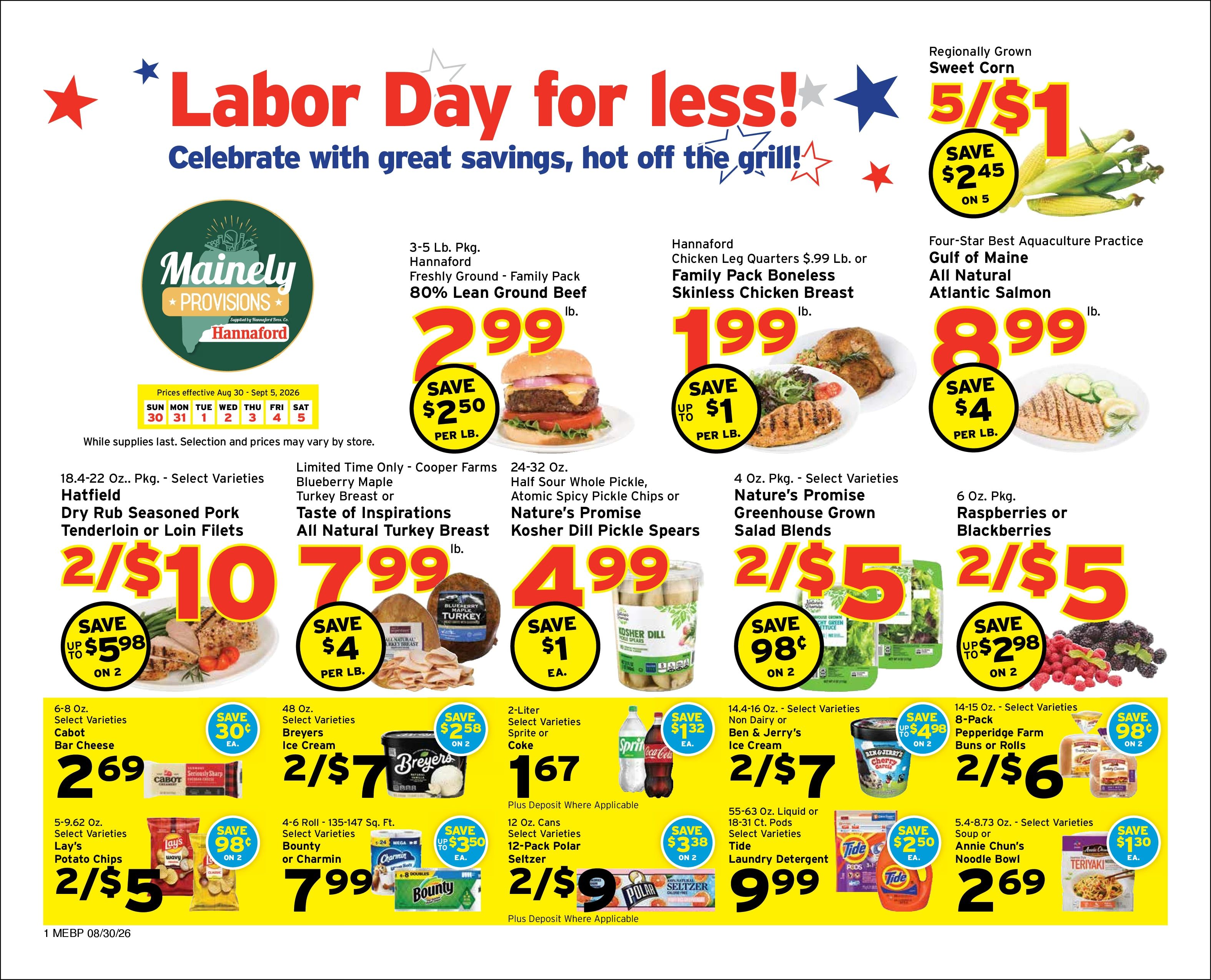 Mainely Provisions (72 Main St., Bethel, ME) Weekly Ad August 30 - September 5, 2026