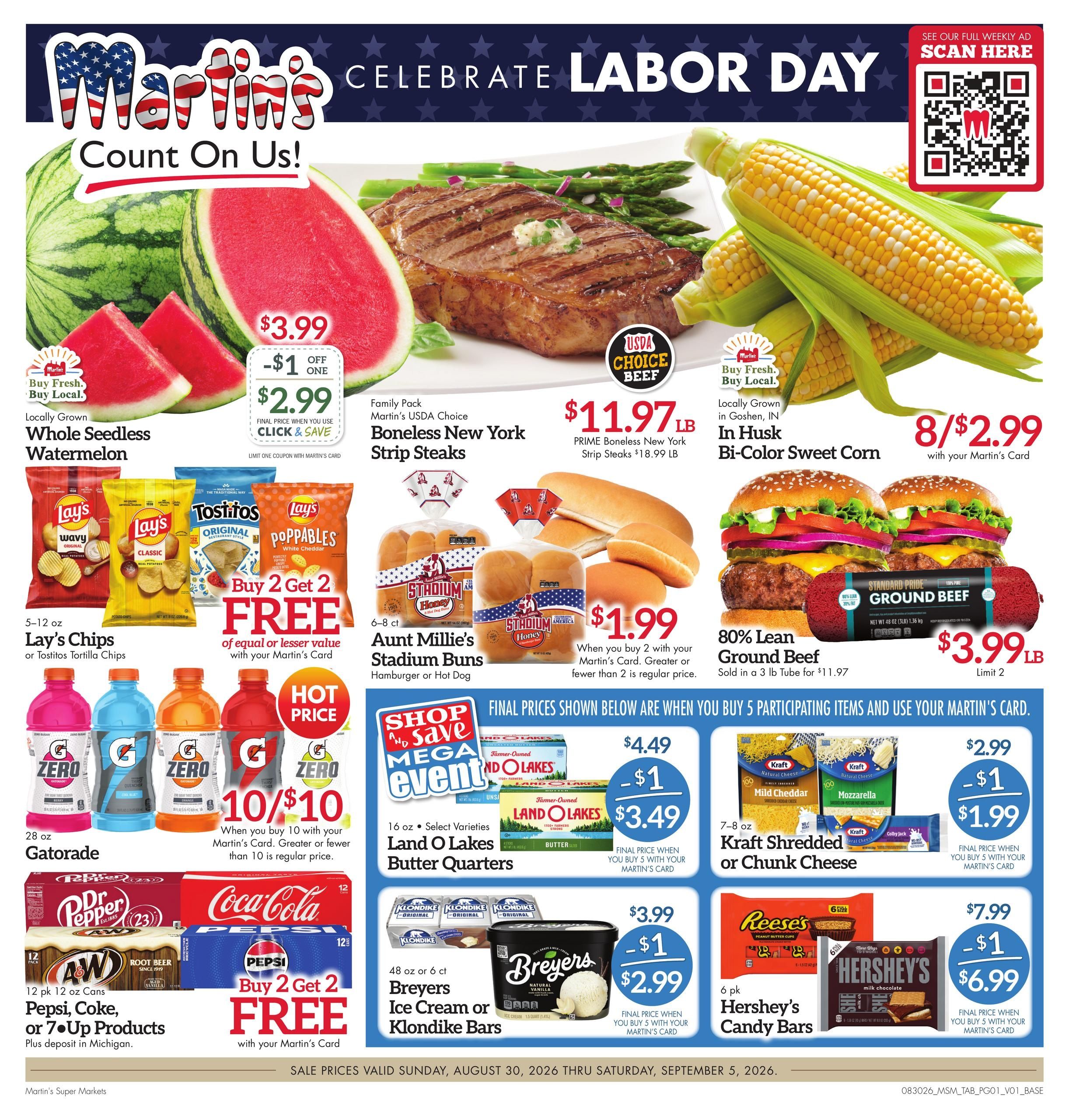 Martin's Super Markets Weekly Ad August 30 - September 5, 2026