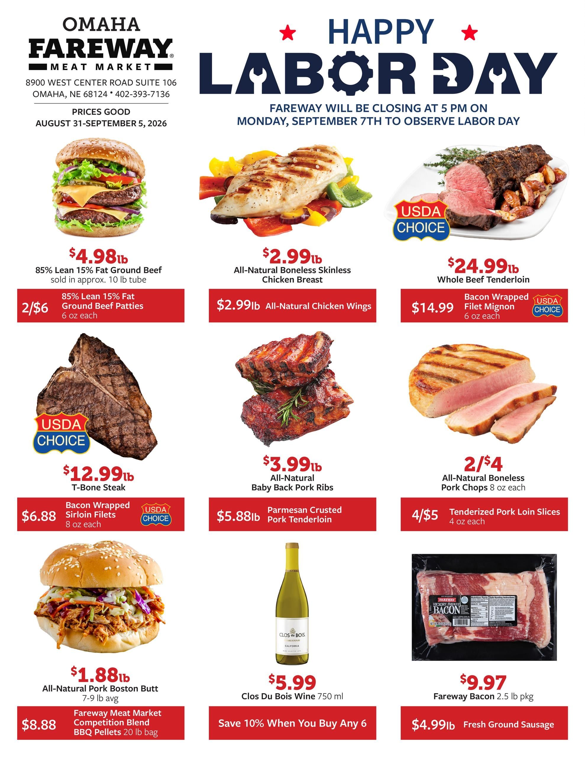 Fareway (Omaha Area, NE) Weekly Ad August 31 - September 5, 2026