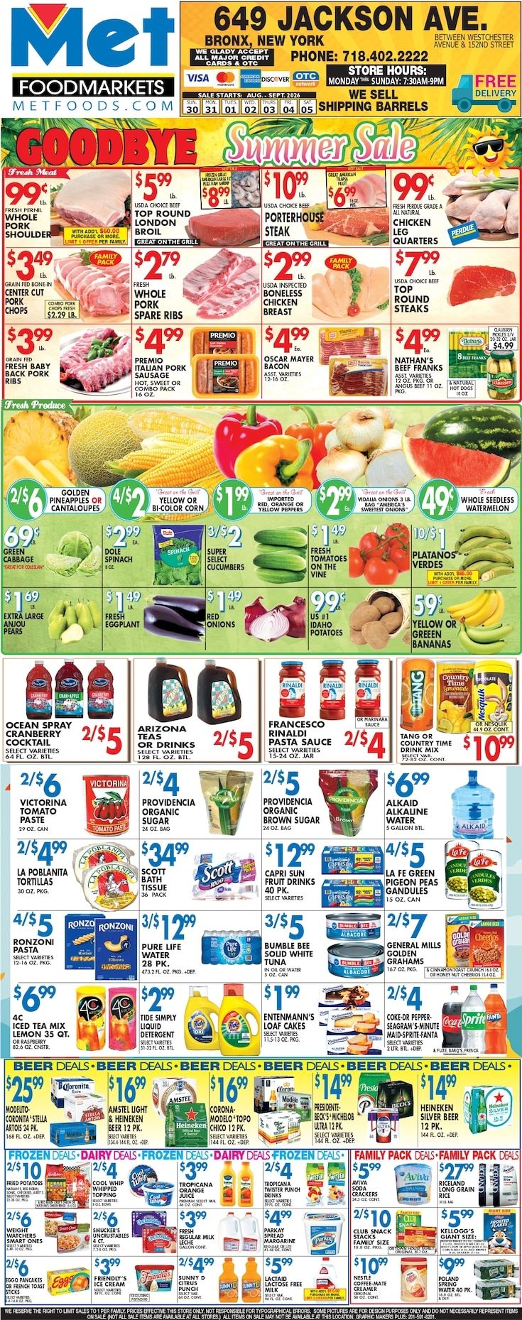 Met Foodmarkets (Bronx, NY) Weekly Ad August 30 - September 5, 2026
