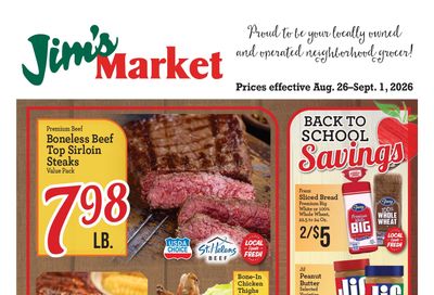 Jim's Market (12350 Northwest Main Street, Suite 100, Banks, OR) Weekly Ad August 26 - September 1, 2026