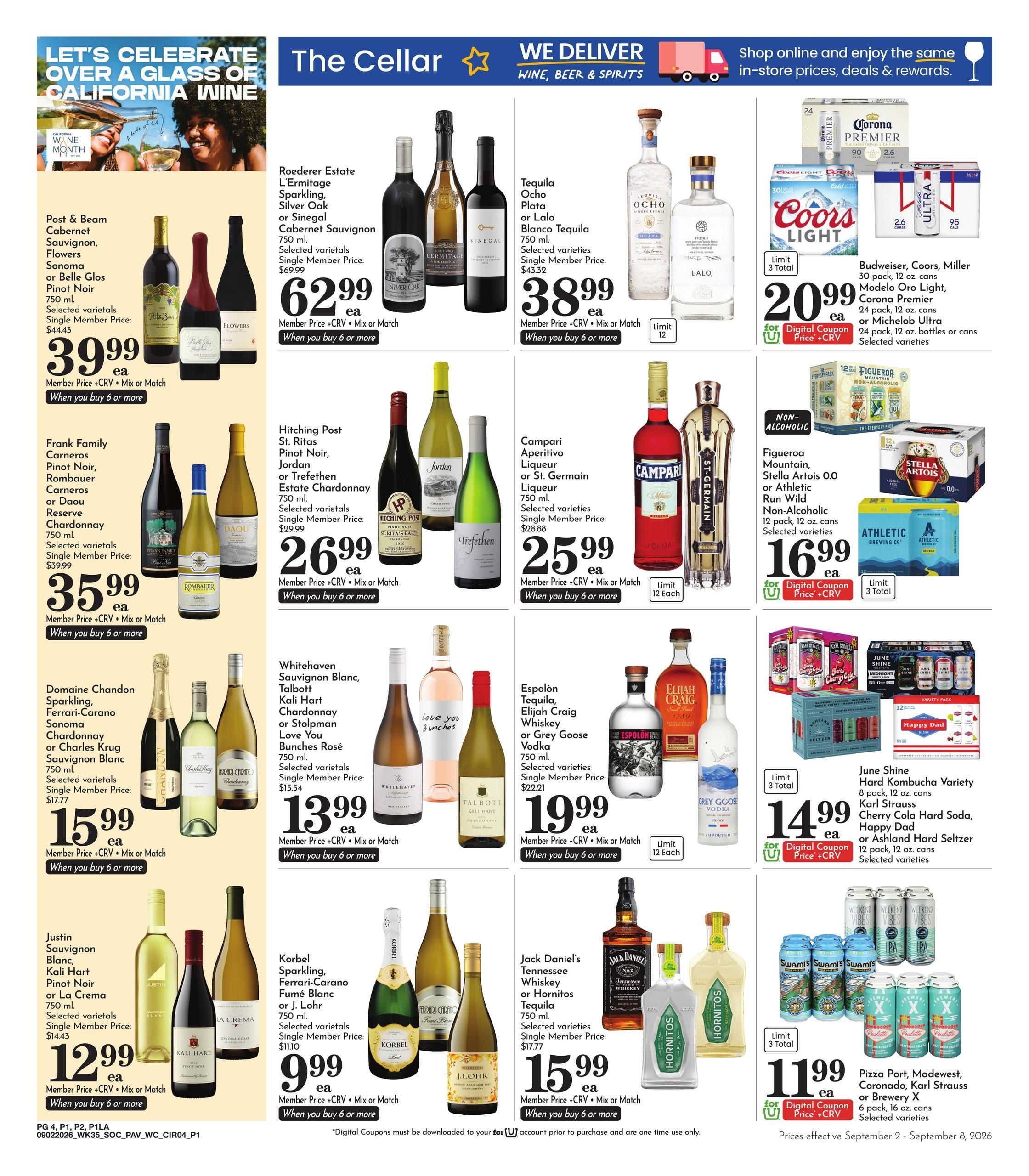 Pavilions (Aliso Viejo Area, CA) Weekly Ad September 2 - 8, 2026