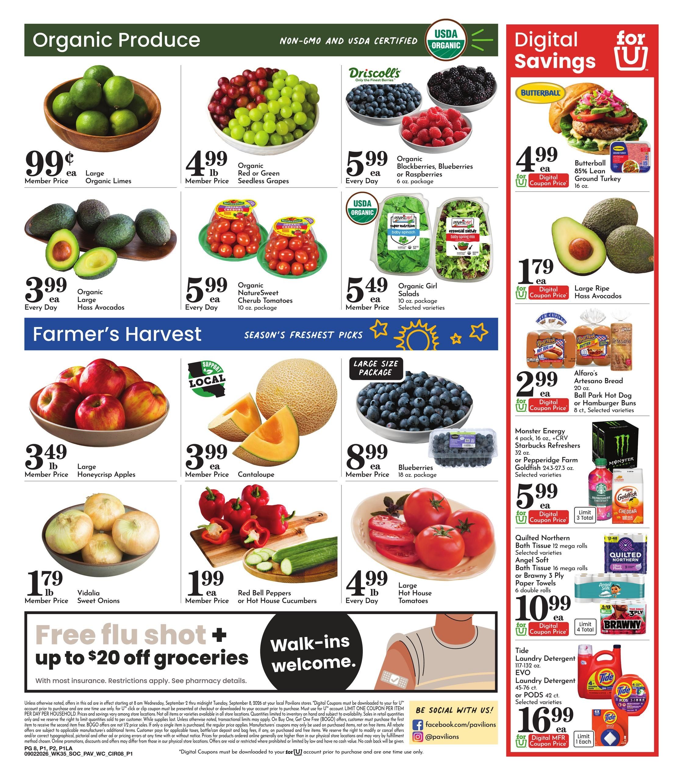 Pavilions (Aliso Viejo Area, CA) Weekly Ad September 2 - 8, 2026