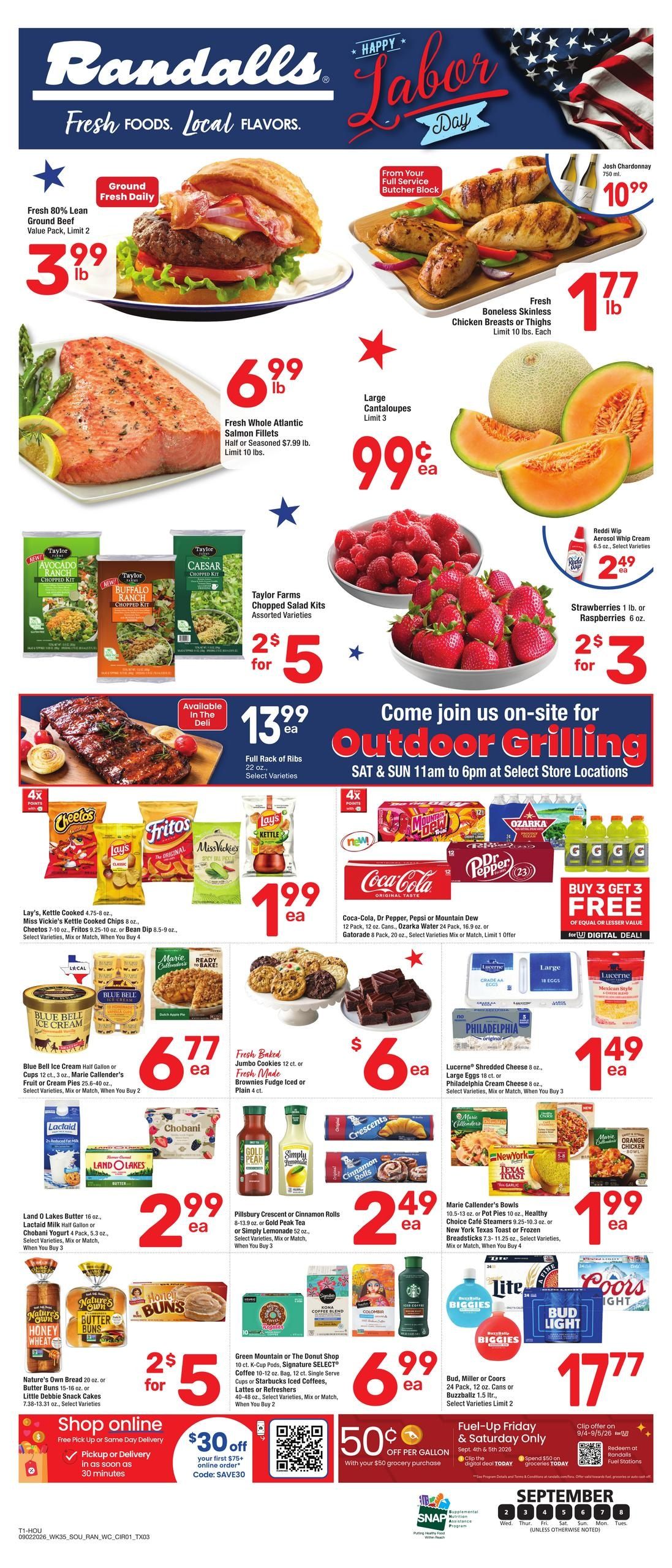 Randalls (Alvin Area, TX) Weekly Ad September 2 - 8, 2026