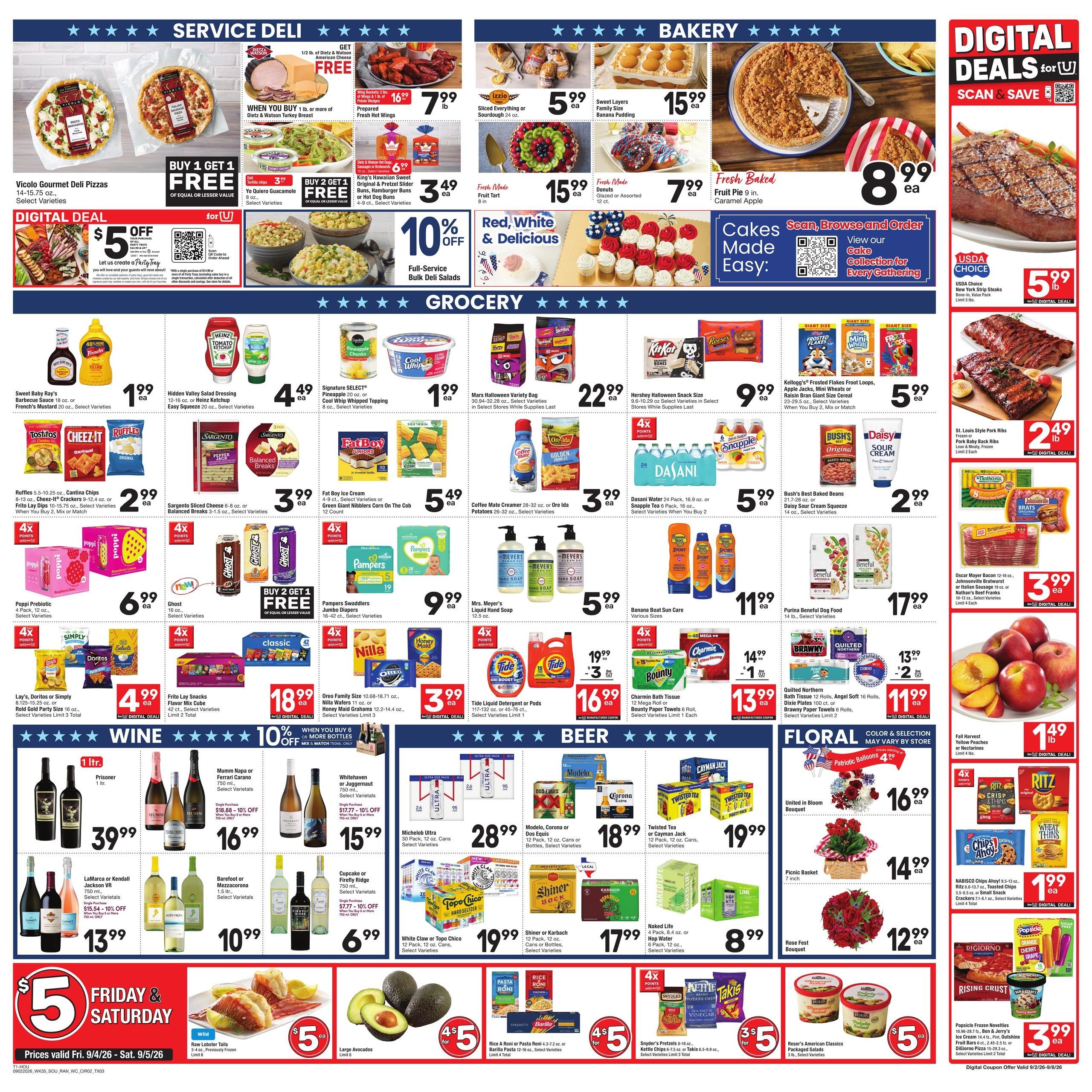 Randalls (Alvin Area, TX) Weekly Ad September 2 - 8, 2026