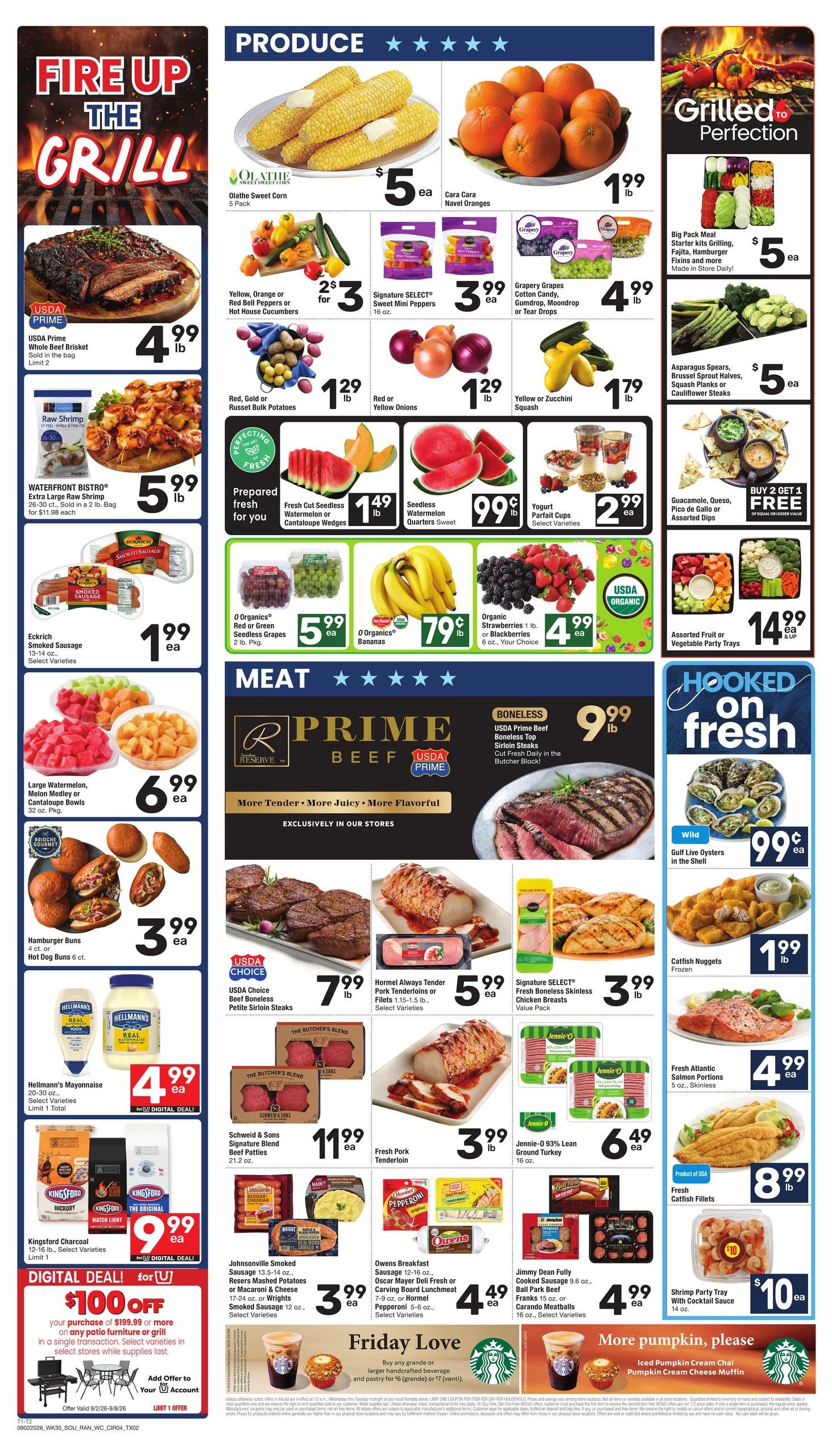 Randalls (Alvin Area, TX) Weekly Ad September 2 - 8, 2026