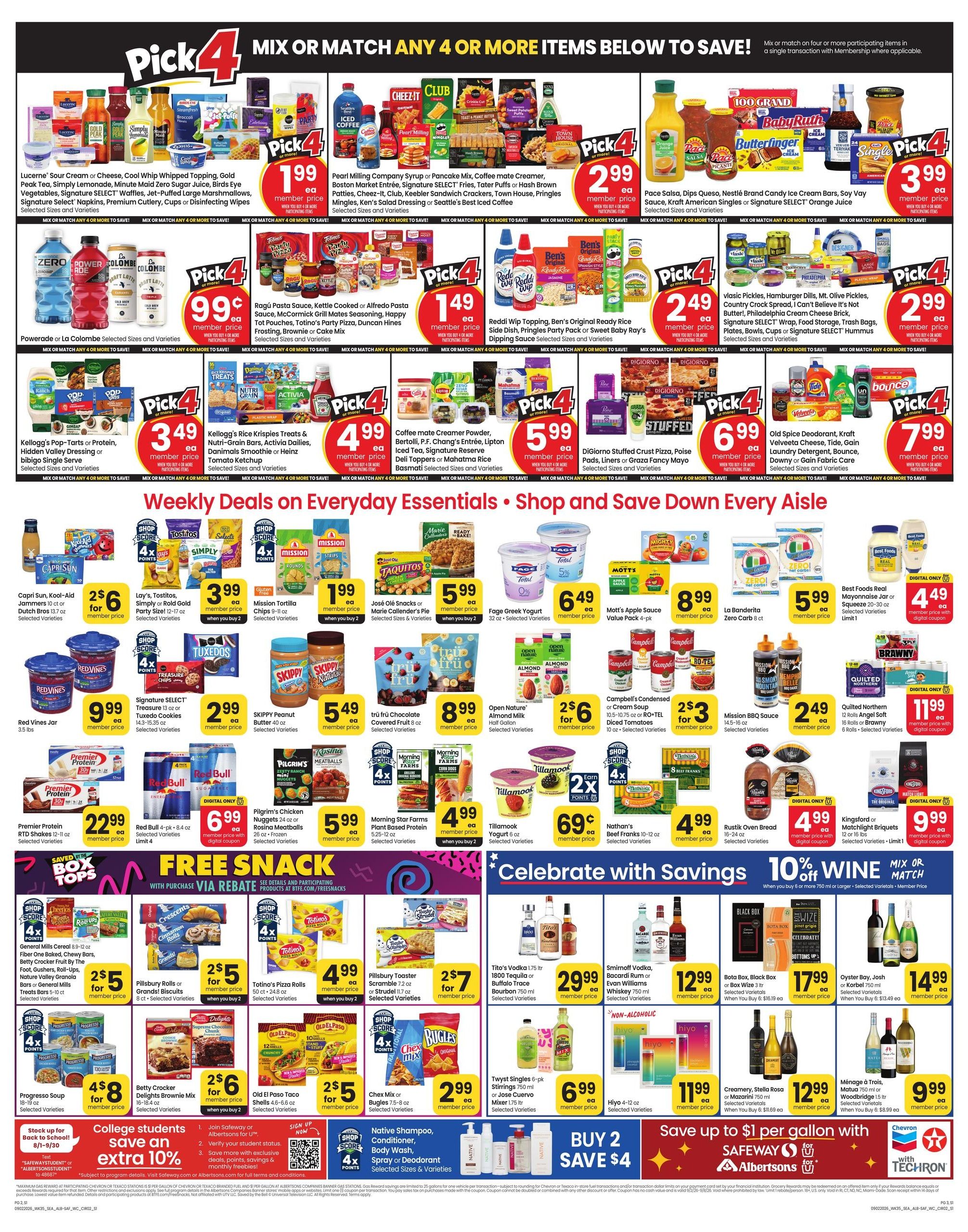 Safeway (Bellevue Area, WA) Weekly Ad September 2 - 8, 2026