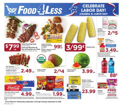 Food 4 Less (Alhambra Area, CA) California Weekly Ad September 2 - 8, 2026