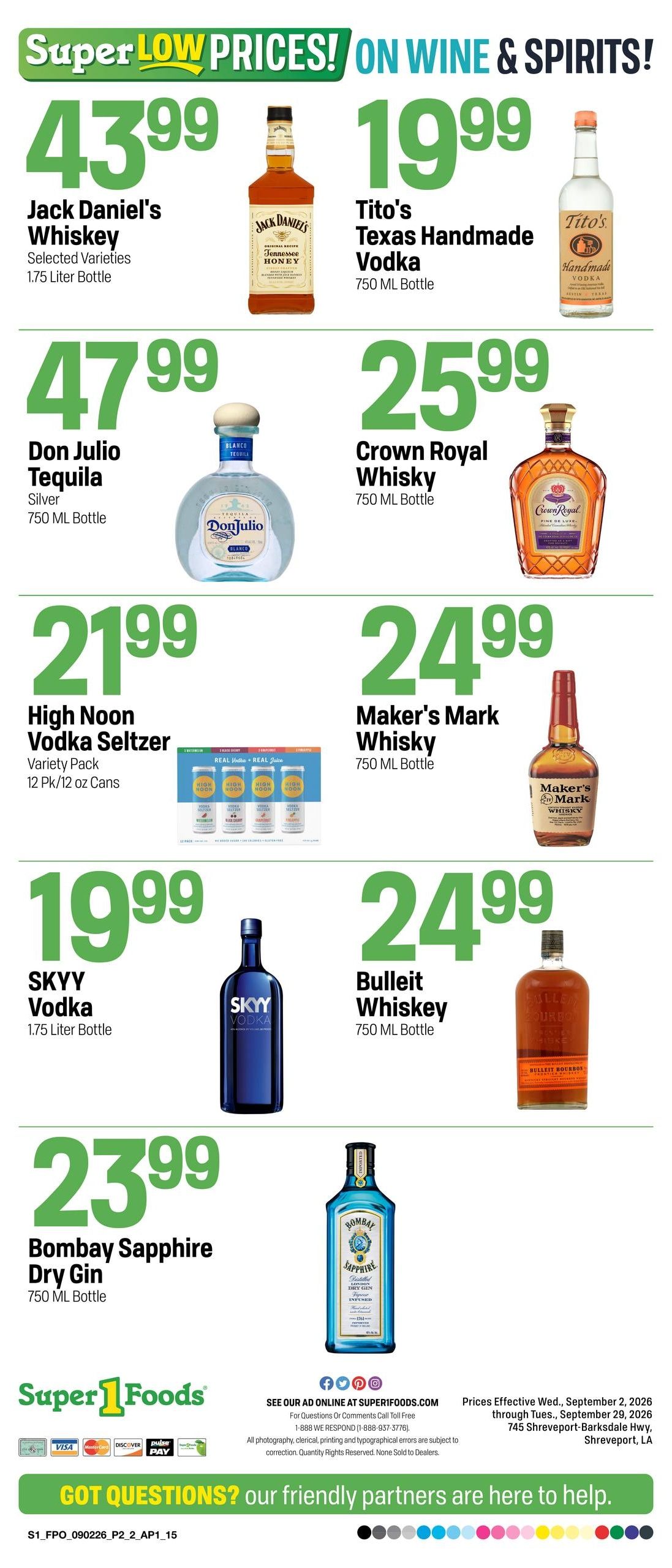 Super 1 Foods & Discount Pharmacy Weekly Ad September 2 - 29, 2026