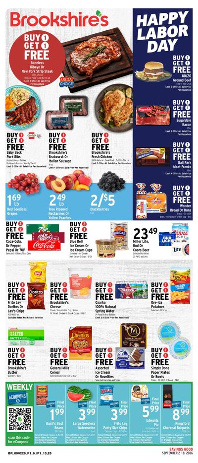 Brookshire's (Waco Area, TX) Weekly Ad September 2 - 8, 2026