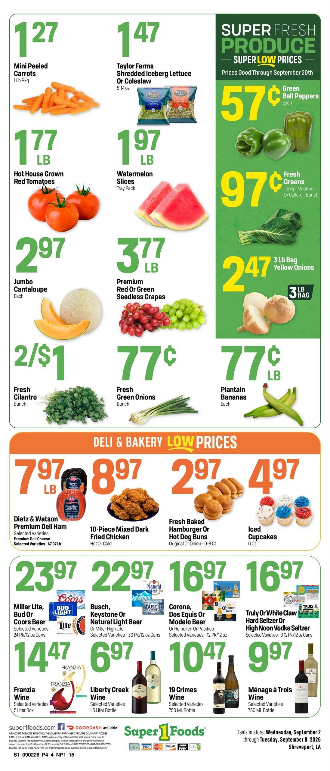 Super 1 Foods & Discount Pharmacy Weekly Ad September 2 - 8, 2026