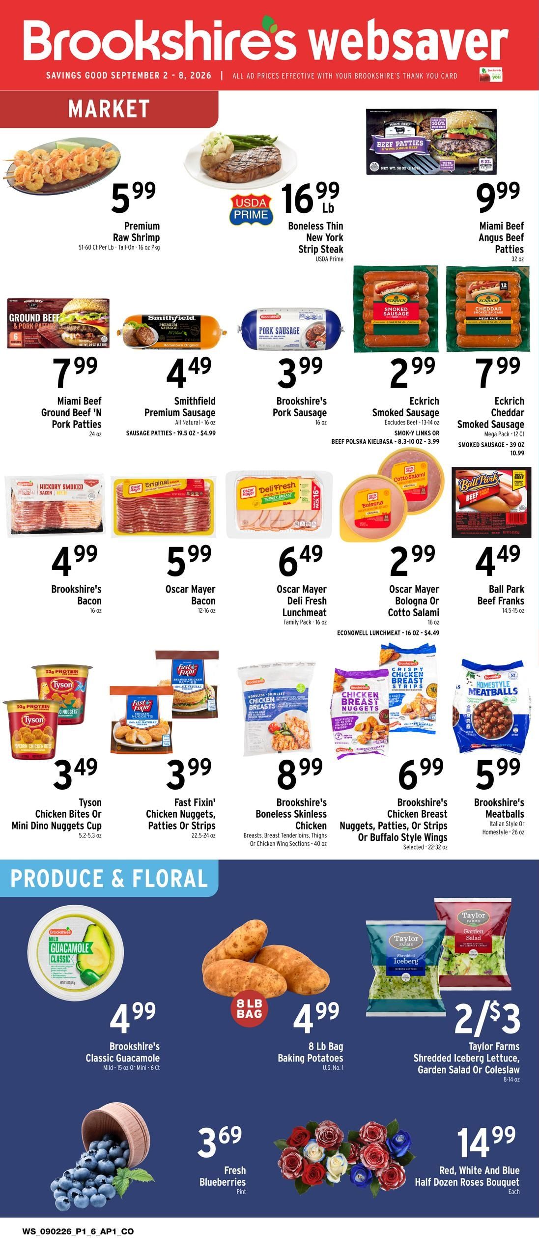 Brookshire's Websaver Weekly Ad September 2 - 8, 2026