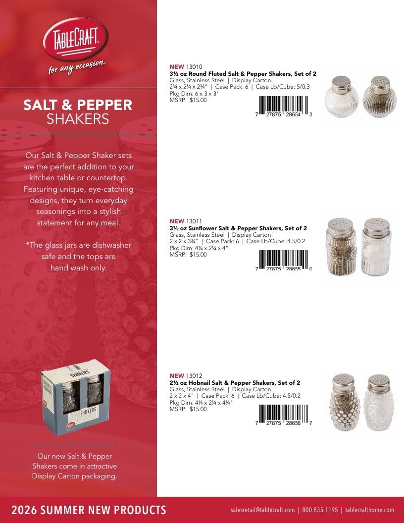 TableCraft Home Summer New Products Weekly Ad January 1 - December 31, 2026