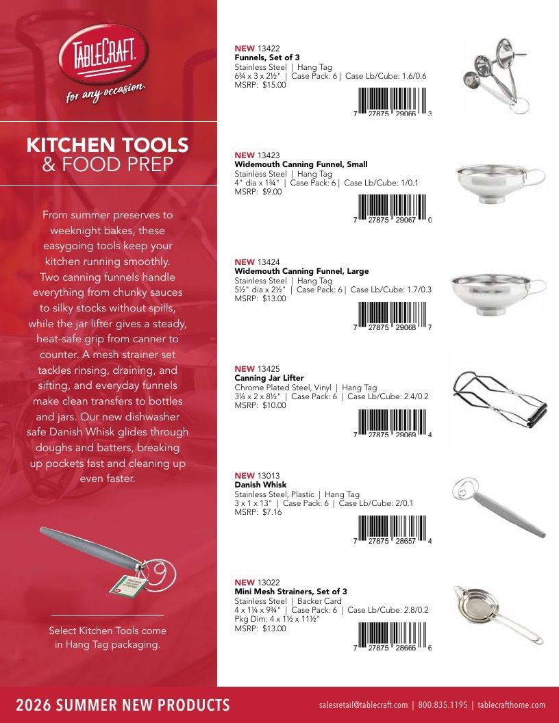 TableCraft Home Summer New Products Weekly Ad January 1 - December 31, 2026