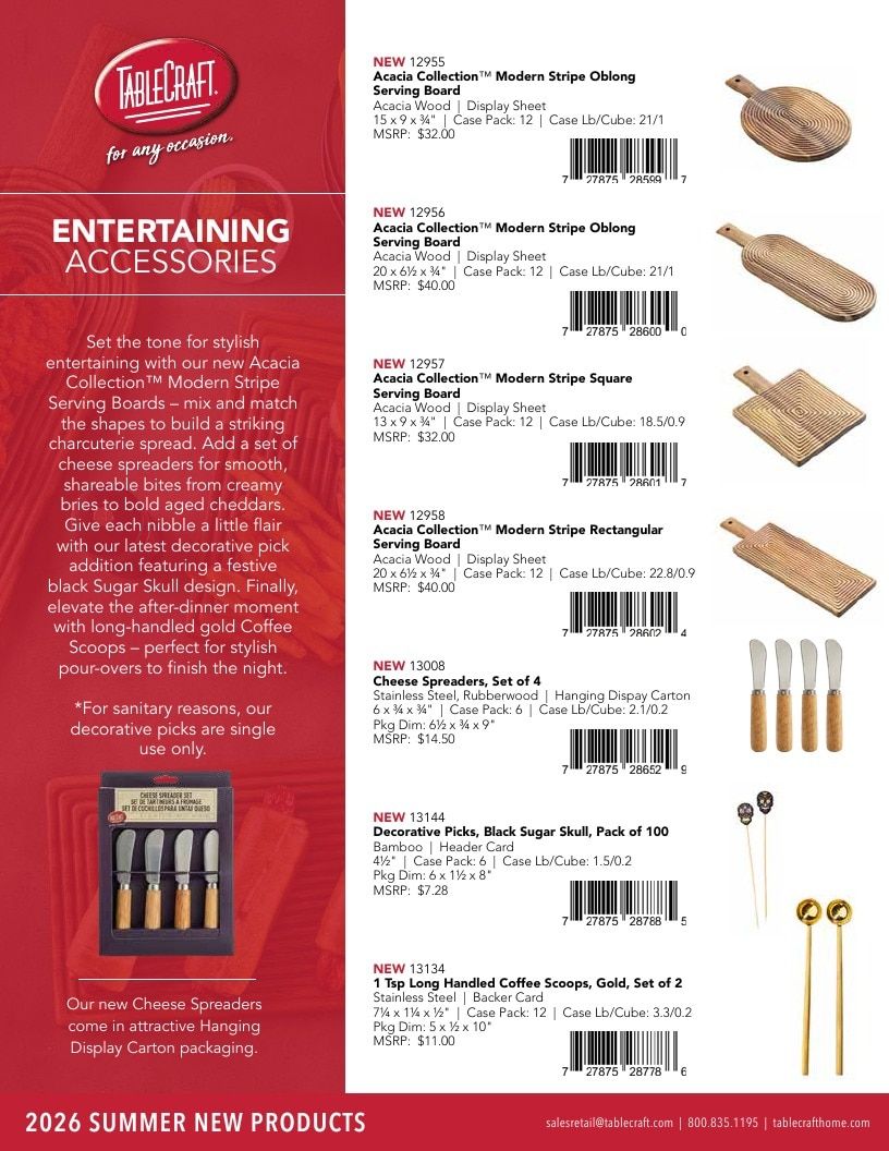 TableCraft Home Summer New Products Weekly Ad January 1 - December 31, 2026